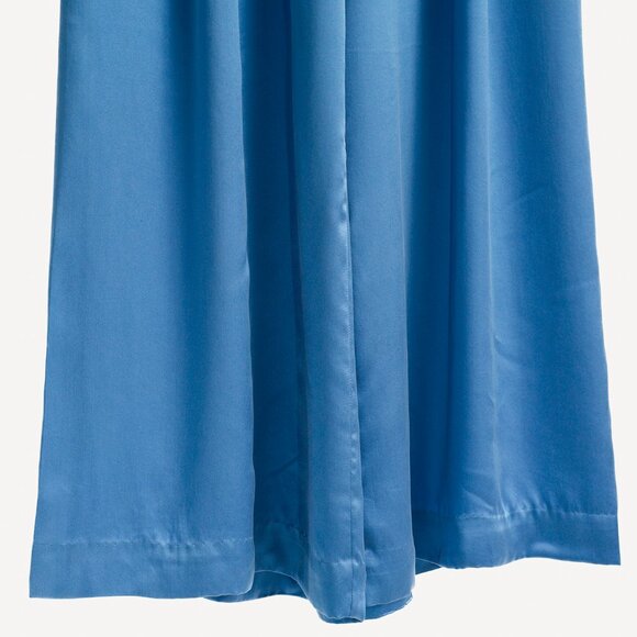 Zimmermann PF/24 Cornflower Belted Charmeuse Silk Tuck Pants - Picture 5 of 10